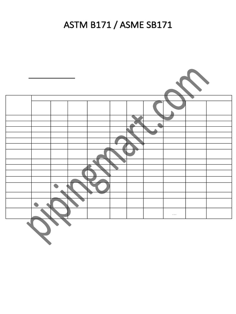 ASTM B171/ASME SB171 Copper-Alloy Specs | PDF | Alloy | Zinc