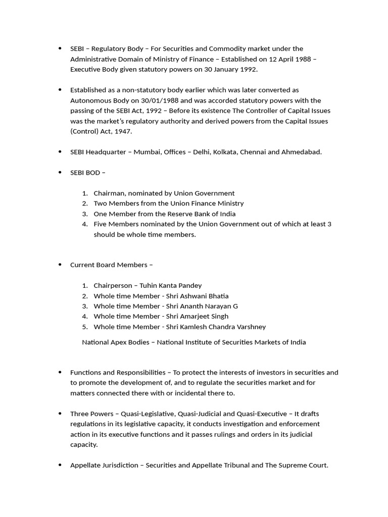 SEBI | PDF