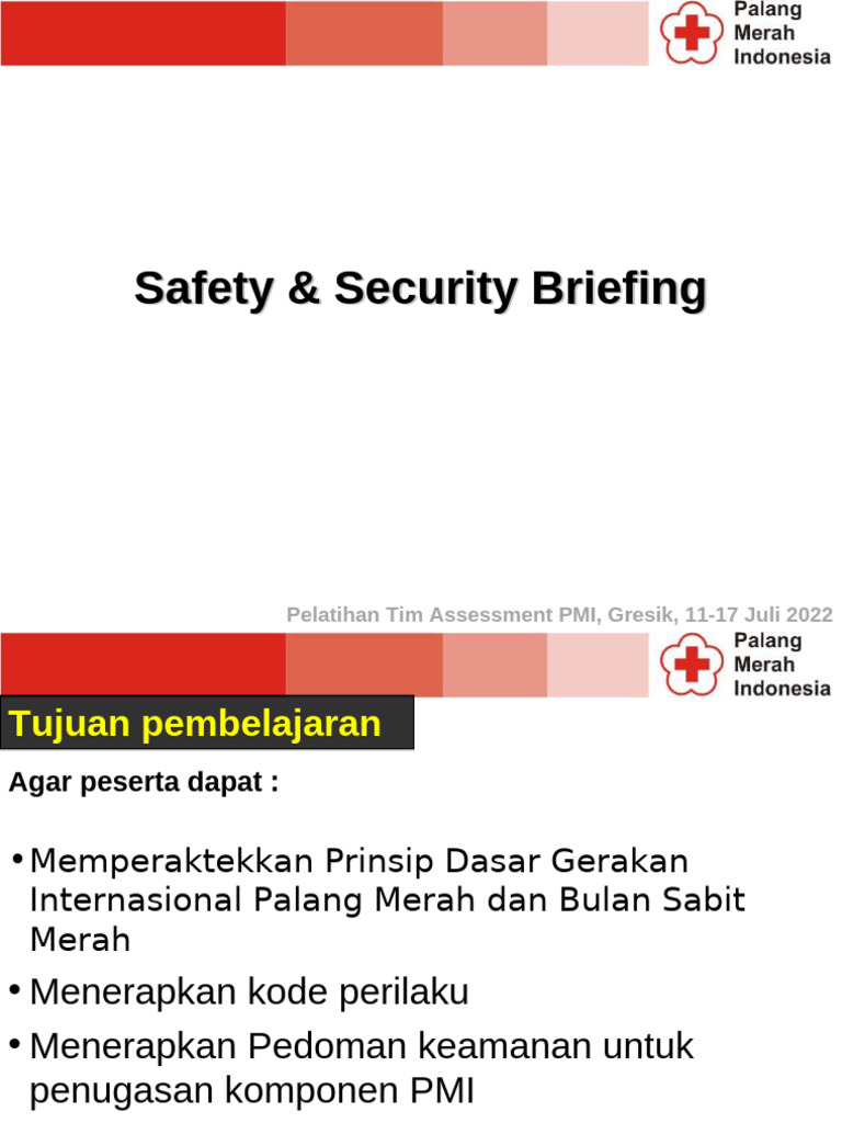 Safety & Security Briefing | PDF