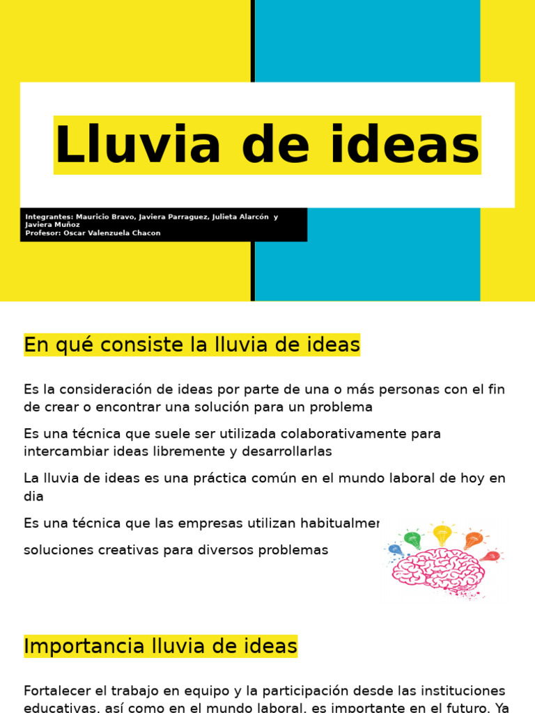Lluvia de Ideas | PDF