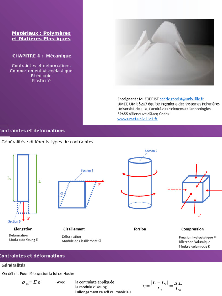 Comportement viscoélastique des polymères | PDF | Élasticité (Physique ...