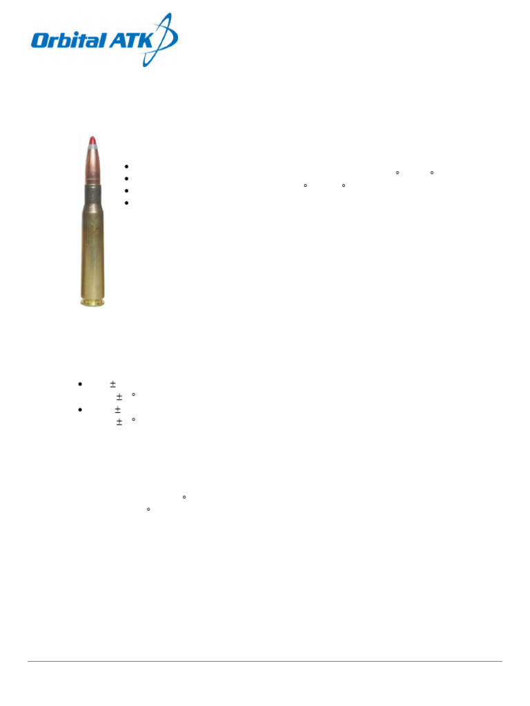 M20 API-T .50 Caliber Specification | PDF