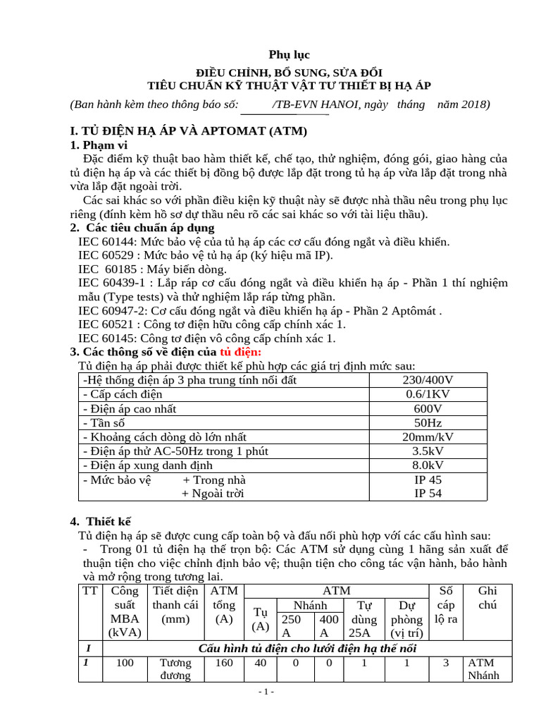 Phu Luc 1 2018 | PDF