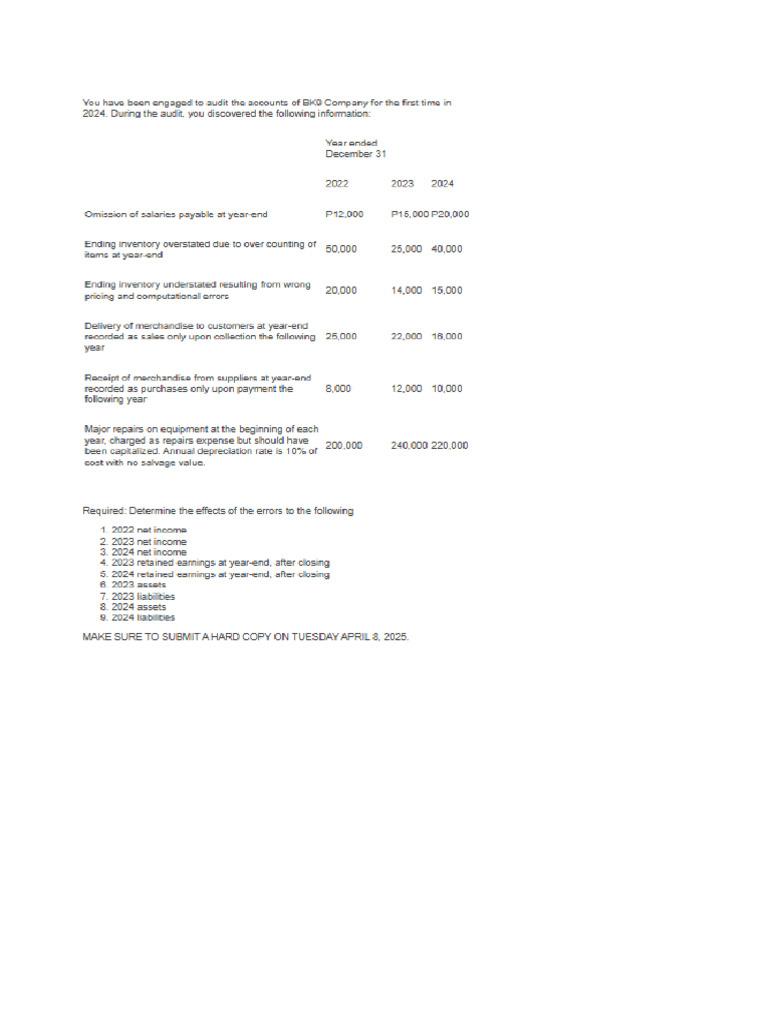 Worksheet Intacc3 | PDF