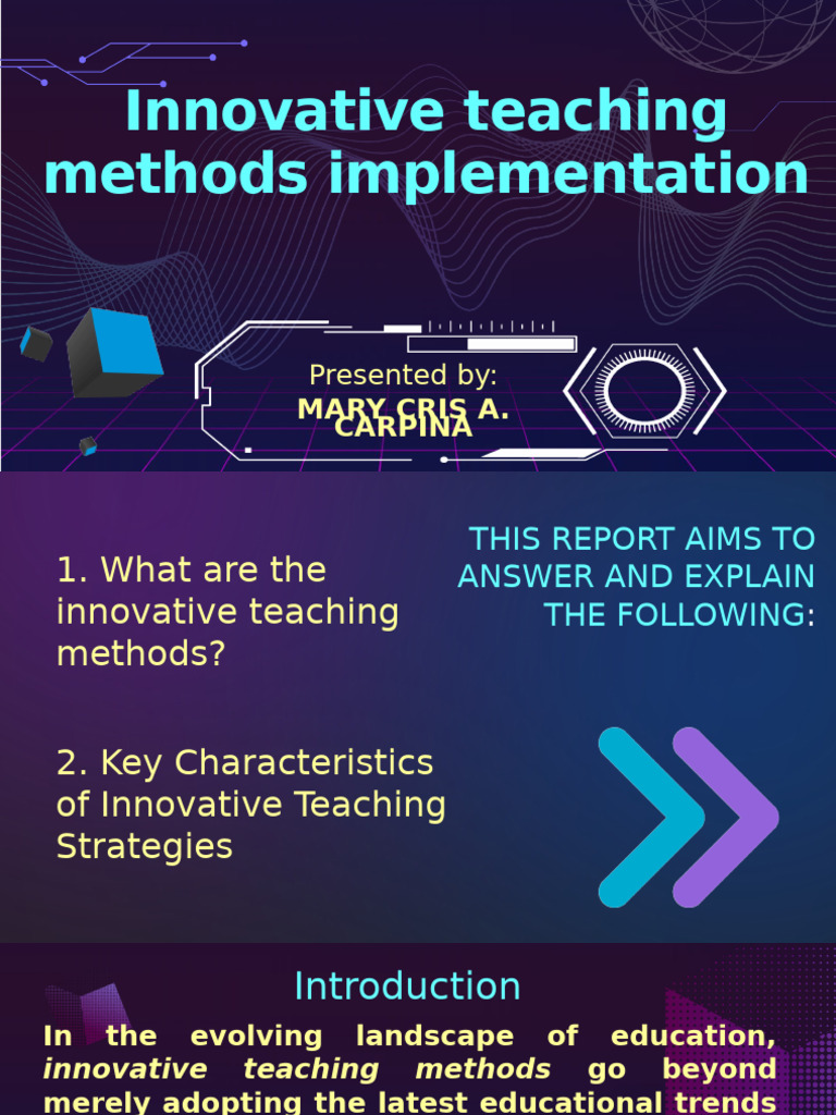 Innovative Teaching Methods Explained | PDF | Learning | Teaching Method