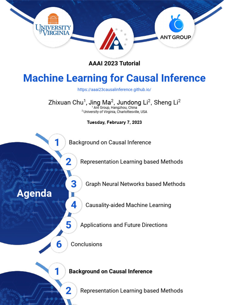 AAAI-2023 教程 用于因果推断的机器学习 | PDF | Confounding | Causality