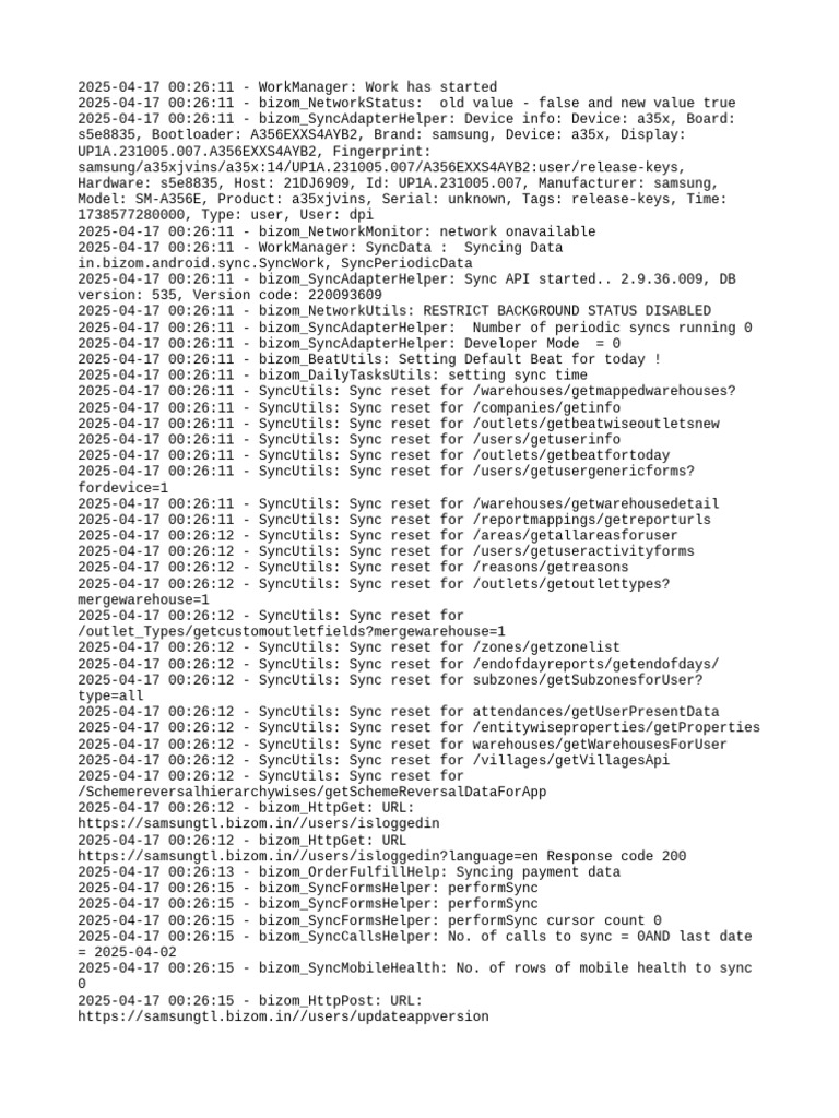 Sync Data for Device A356EXXS4AYB2 | PDF | Cursor (User Interface ...