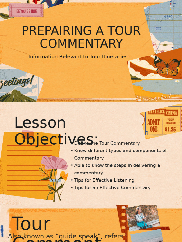 Types and Tips for Tour Commentary | PDF | Body Language | Speech