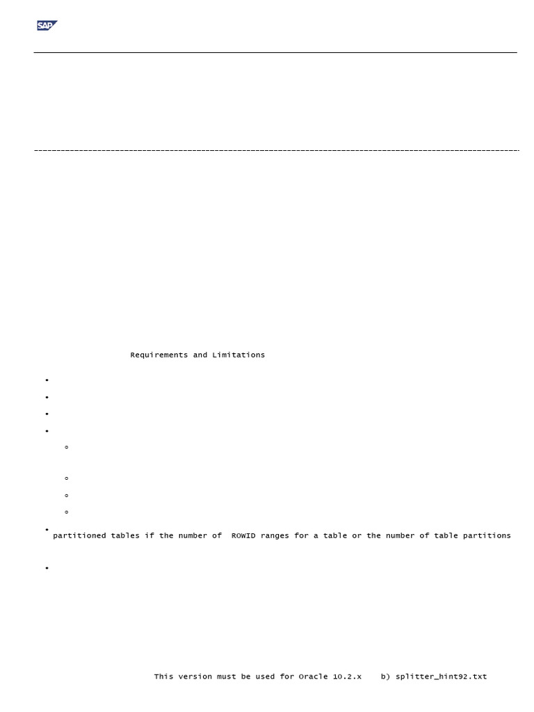 R3ta Optimization for Oracle Table Splitting | PDF | Databases ...