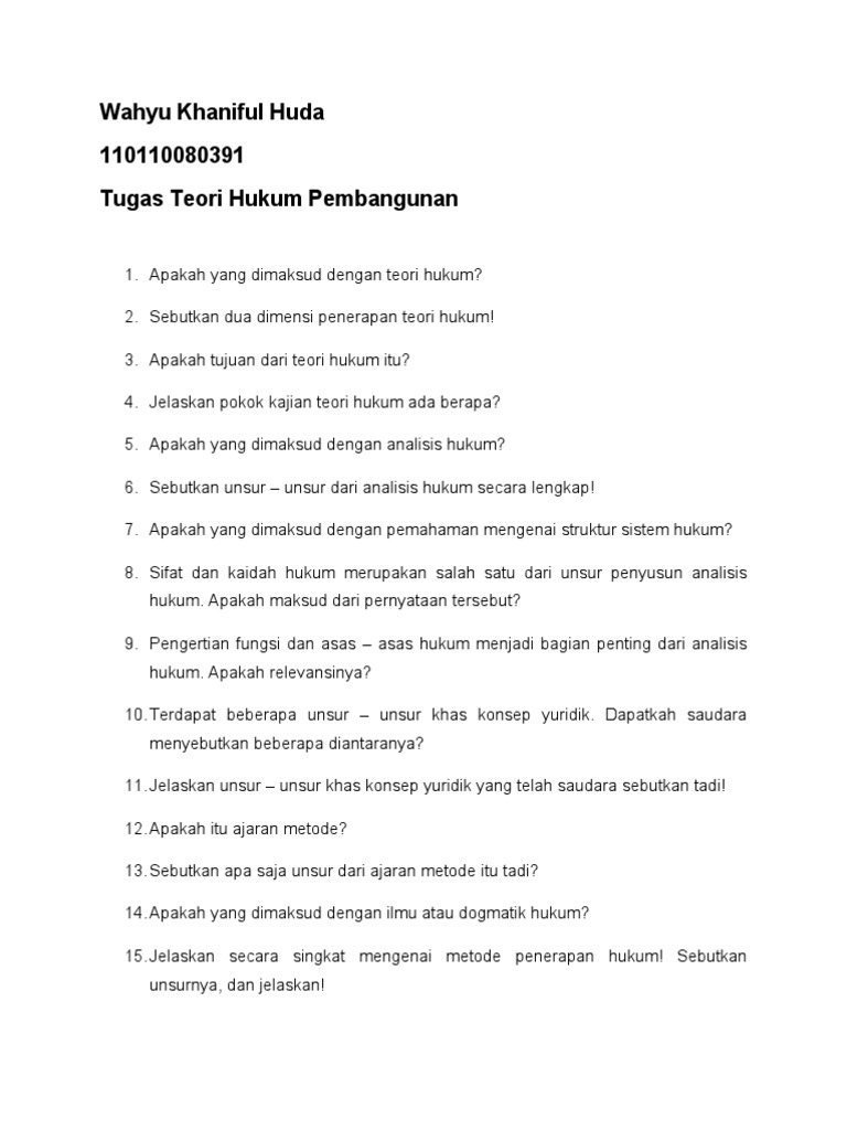 Apakah Yang Dimaksud Dengan Teori Hukum