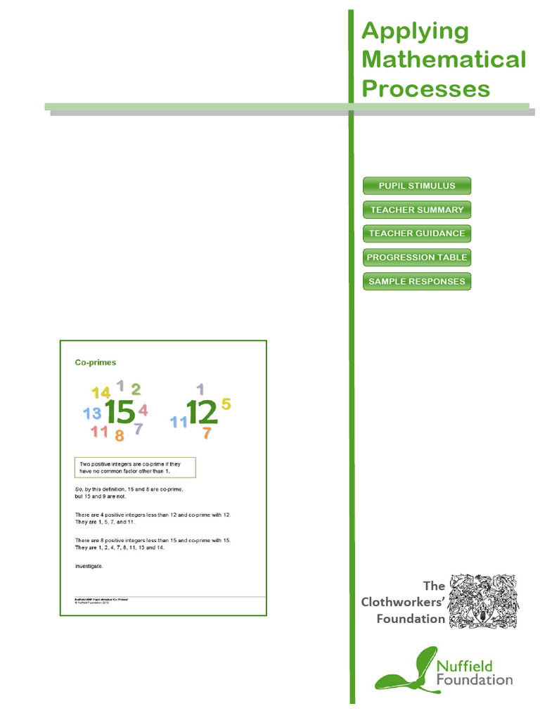 Exploring Co-Primes in Mathematics | PDF | Numbers | Prime Number