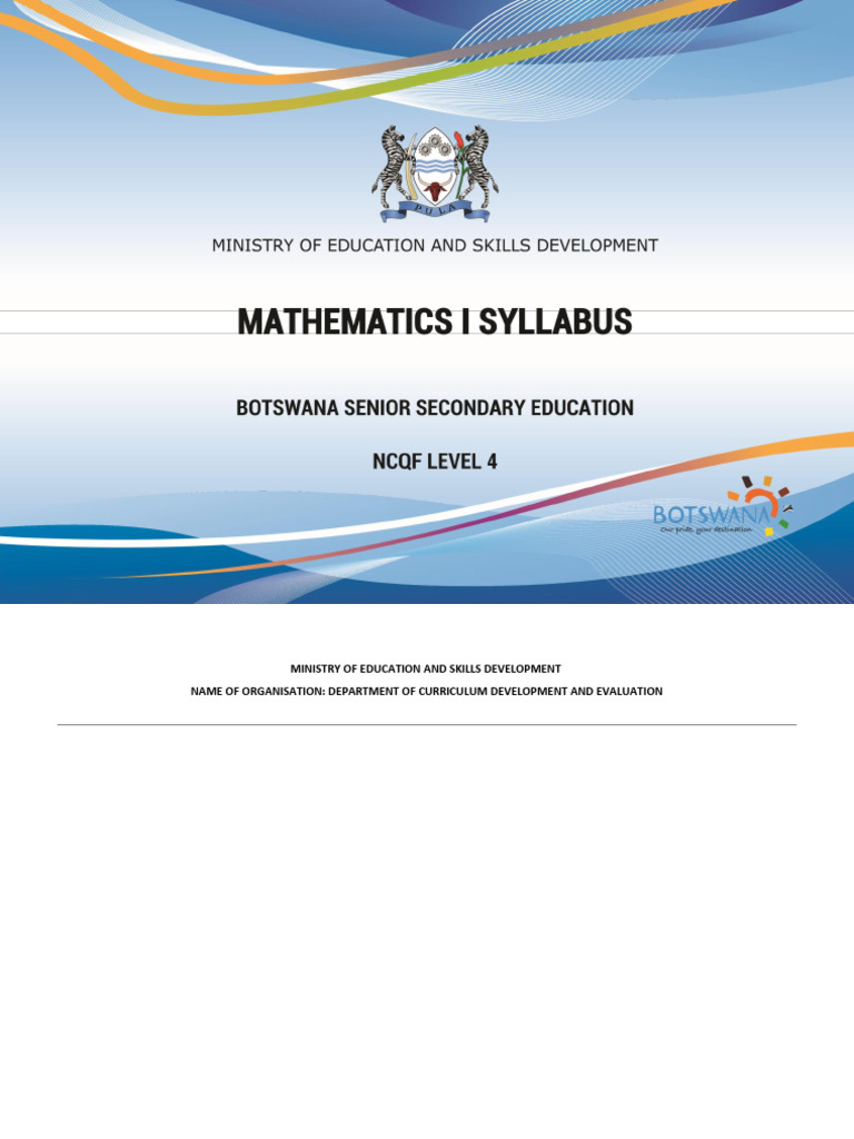 BSSE Mathematics Syllabus Overview | PDF | Learning | Educational ...