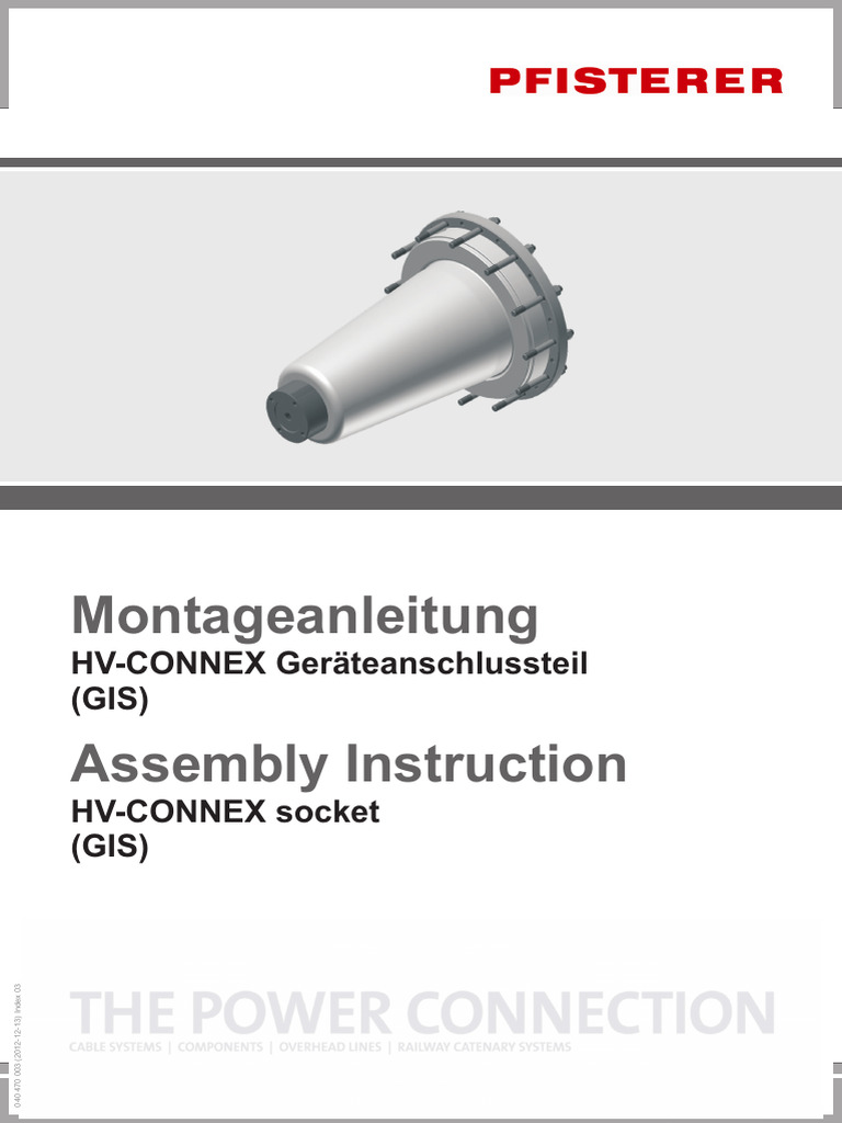 HV Connex Socket Fitting Instruction | PDF