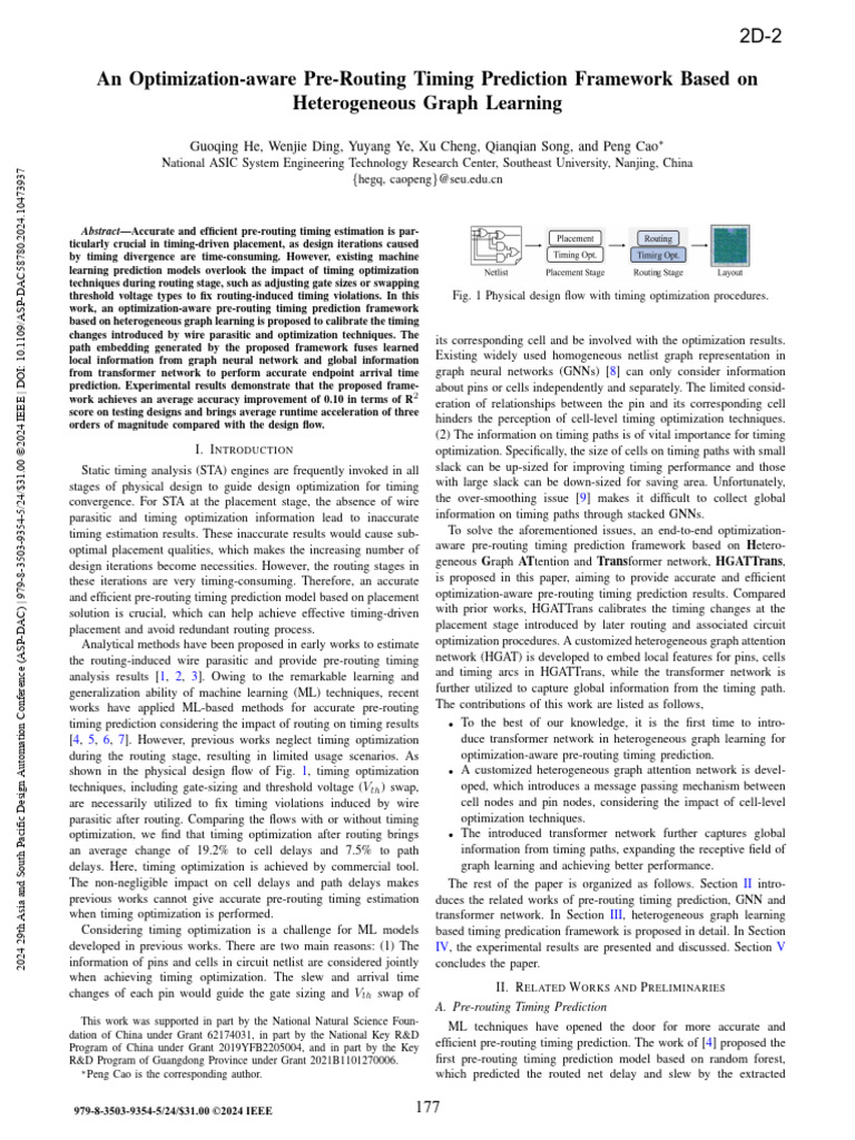 Optimization-Aware Timing Prediction Framework | PDF | Applied Mathematics