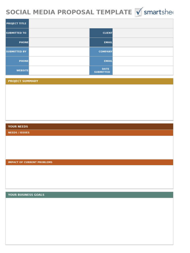 Social Media Proposal Template | PDF