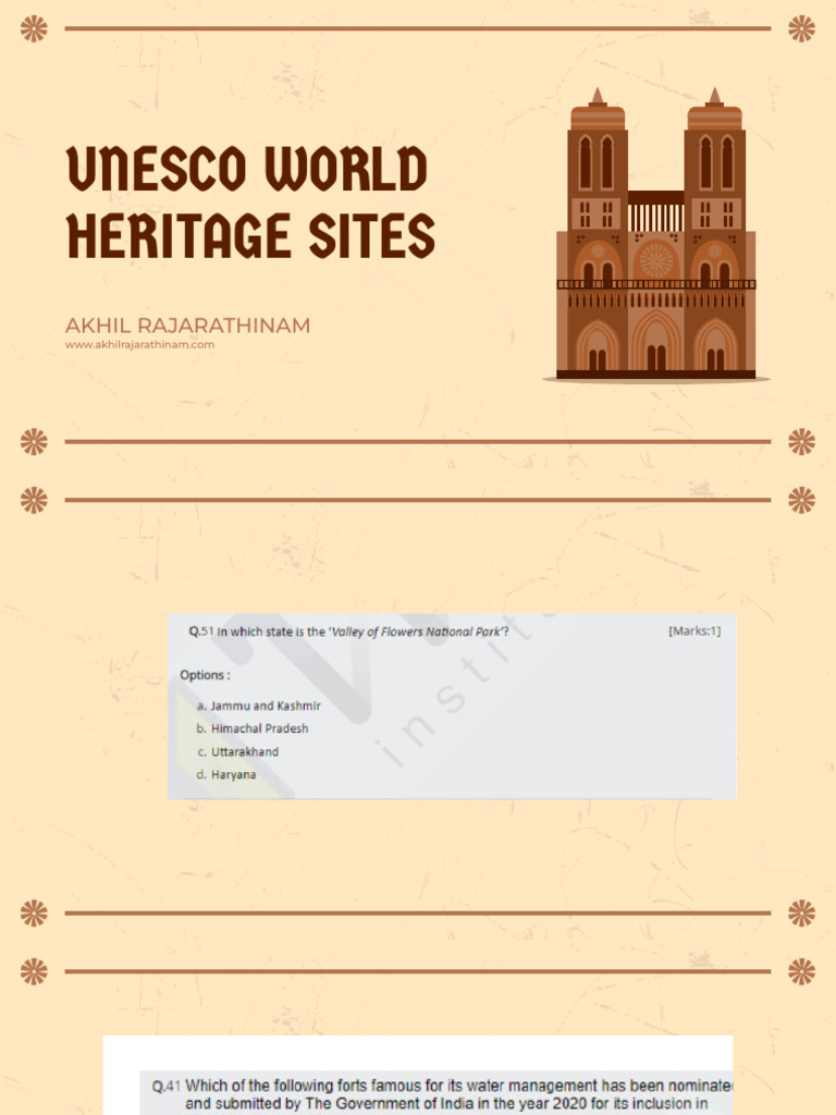 Unesco World Heritage Sites Pdf