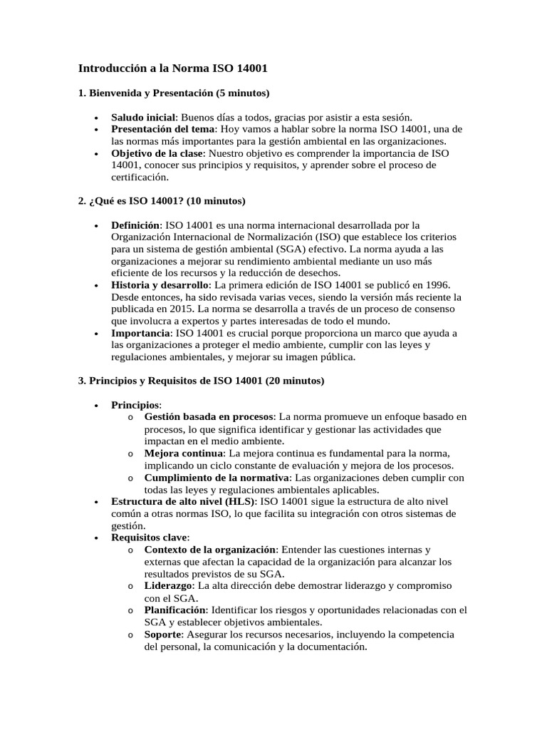 Resumen de la Norma ISO 14001 | PDF | Business