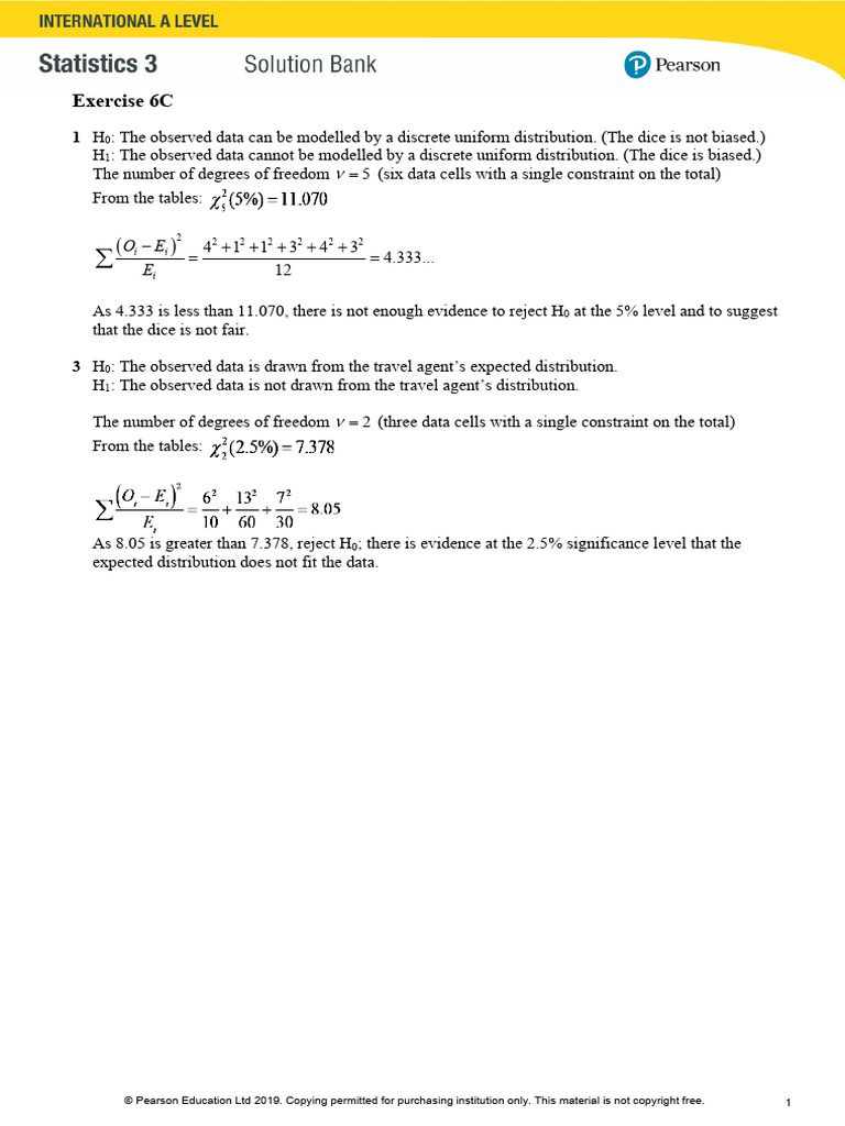 Chi-Square Tests for Data Distributions | PDF | Applied Mathematics ...
