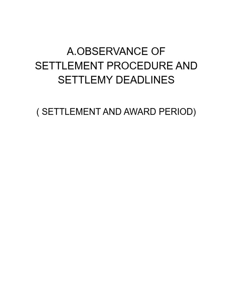Barangay Settlement Procedures Overview | PDF