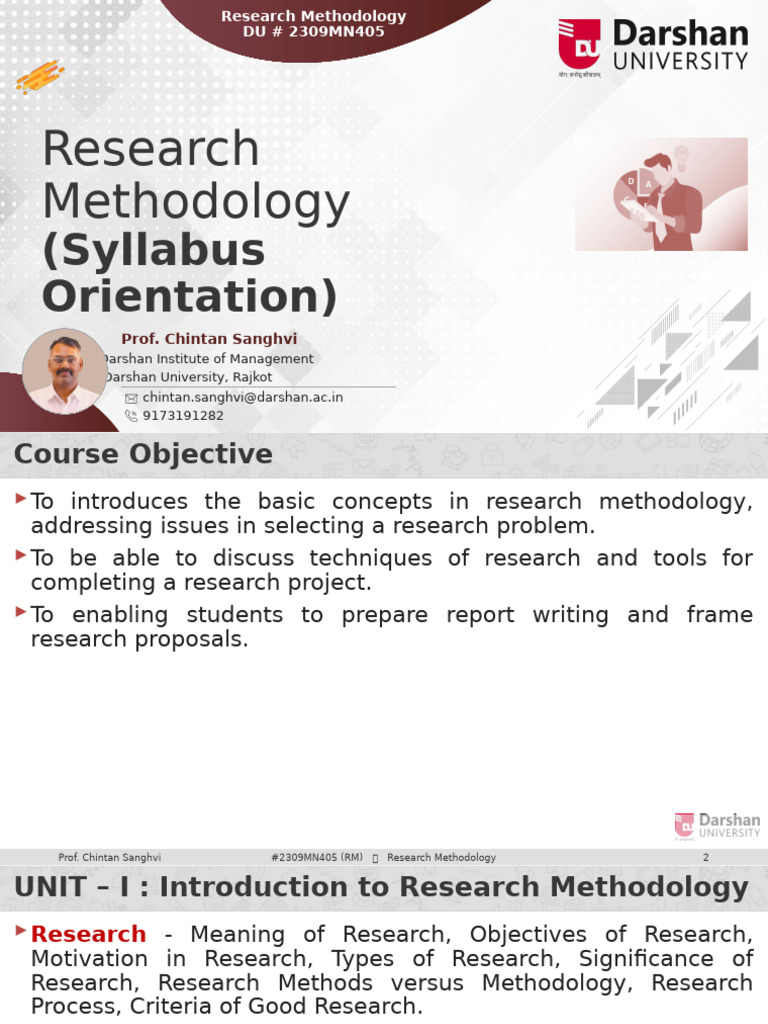 Research Methodology: (Syllabus Orientation) | PDF | Methodology ...