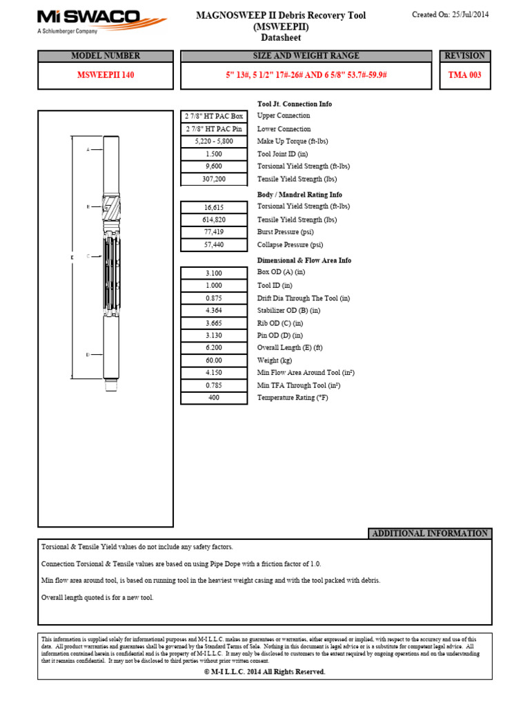 MAGNOSWEEP II Tool Specifications | PDF | Mechanical Engineering ...