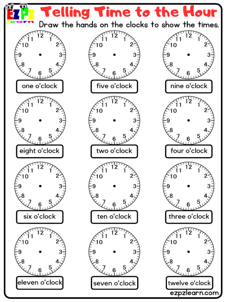 Clock Exercises for Telling Time | PDF