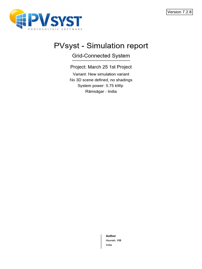 Project Project - VC0-Report | PDF | Photovoltaic System | Photovoltaics