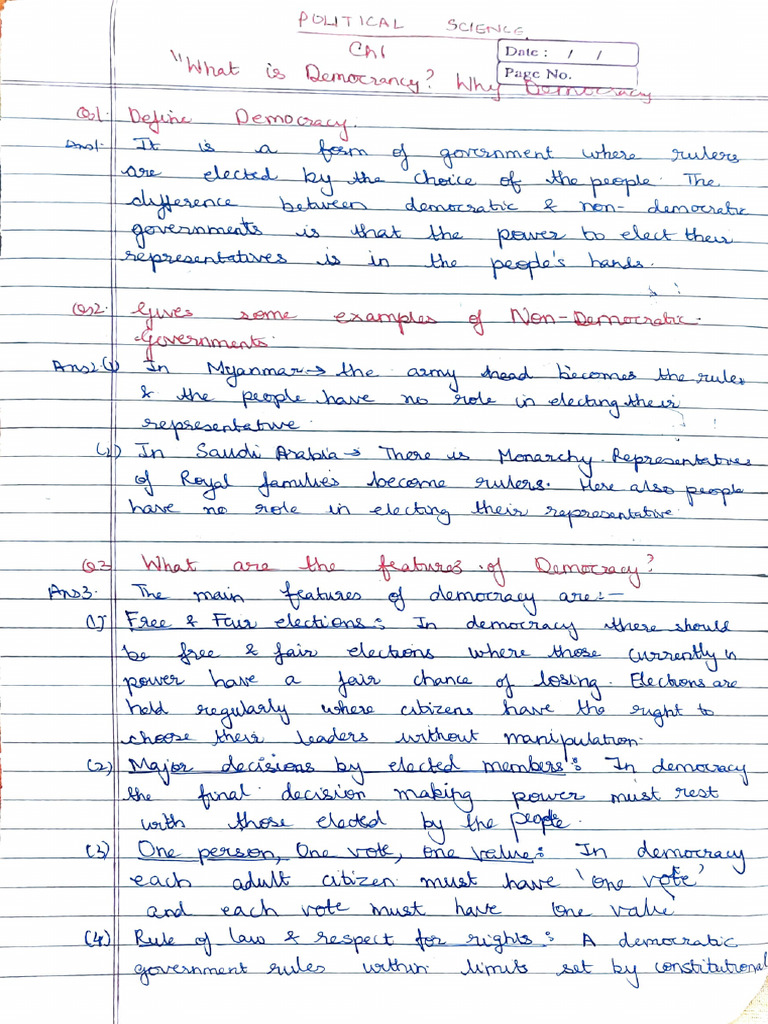 Pol SC CH 1 Class 9 | PDF