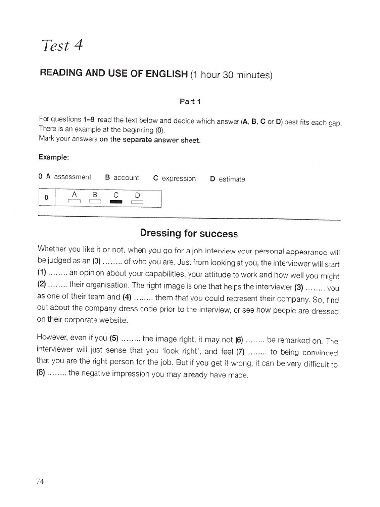 CAE1 - Test 4 | PDF