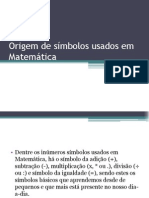 Origem de símbolos usados em Matemática