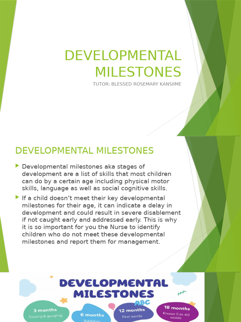 Key Developmental Milestones for Infants | PDF | Infants | Perception