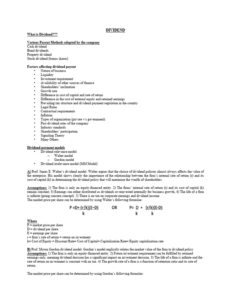 Screenshot 2025-04-11 at 9.33.15 PM | PDF | Dividend | Cost Of Capital