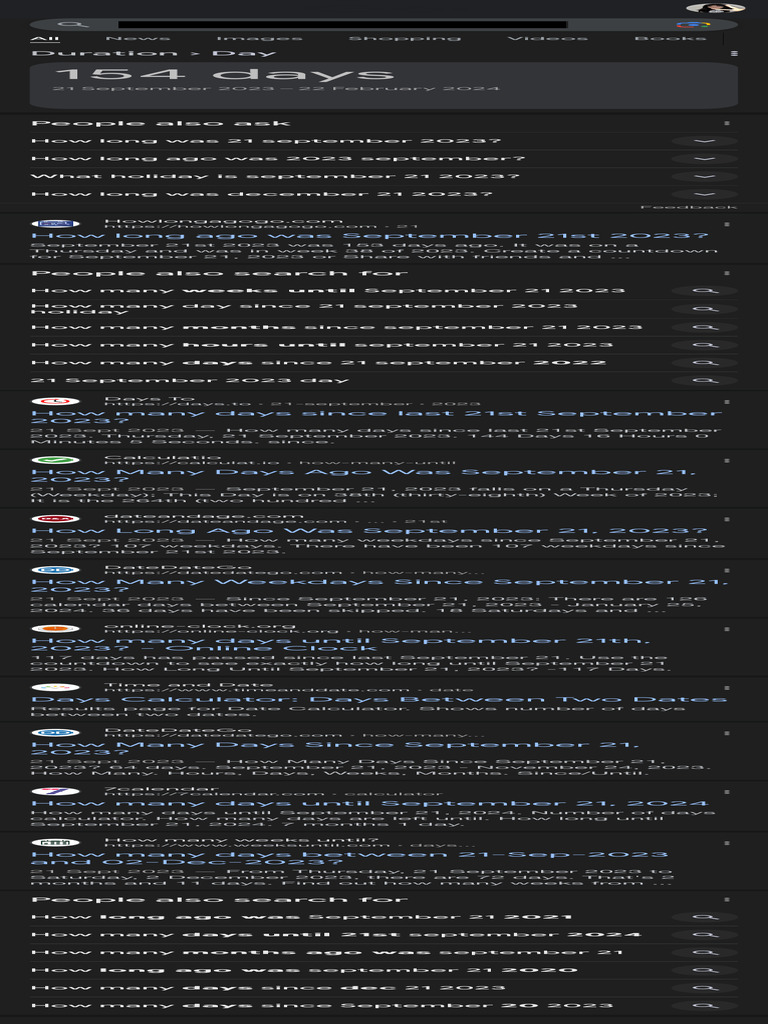 Days Since September 21, 2023 | PDF | Workweek And Weekend | Working Time