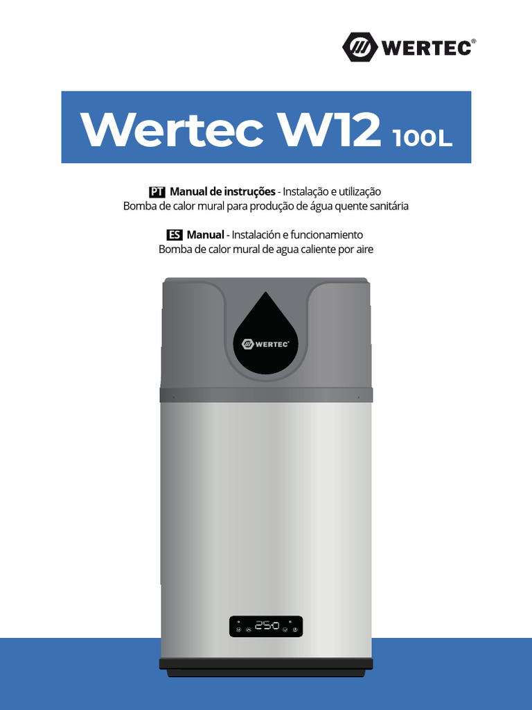 Manual da Bomba de Calor Wertec W12 | PDF | Válvula | Calor