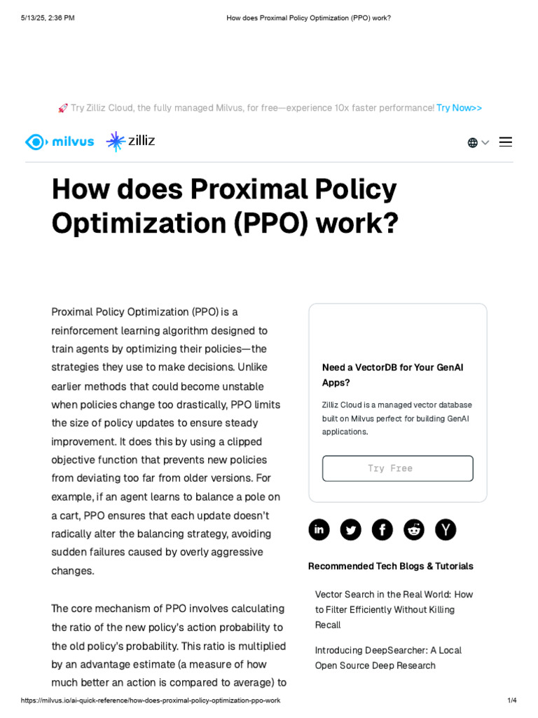 How Does Proximal Policy Optimization (PPO) Work | PDF | Computing ...