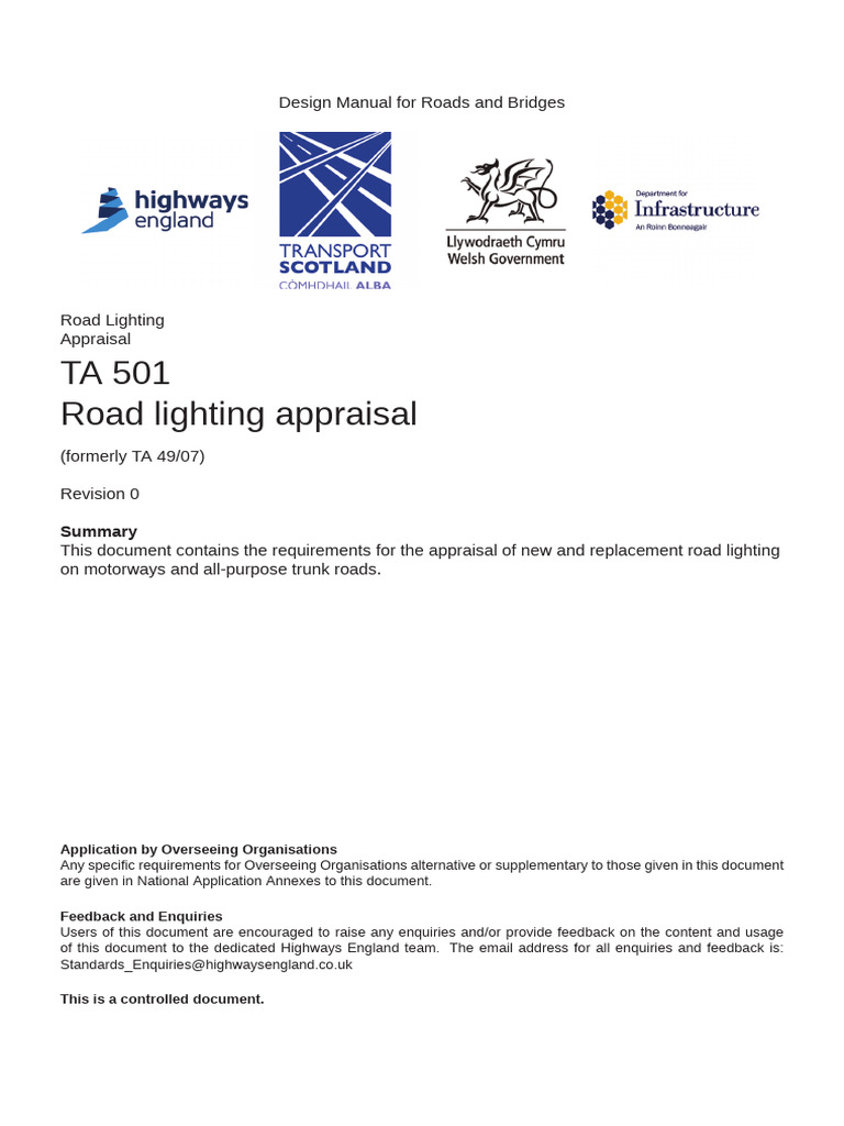 Road Lighting Requirements Manual | PDF