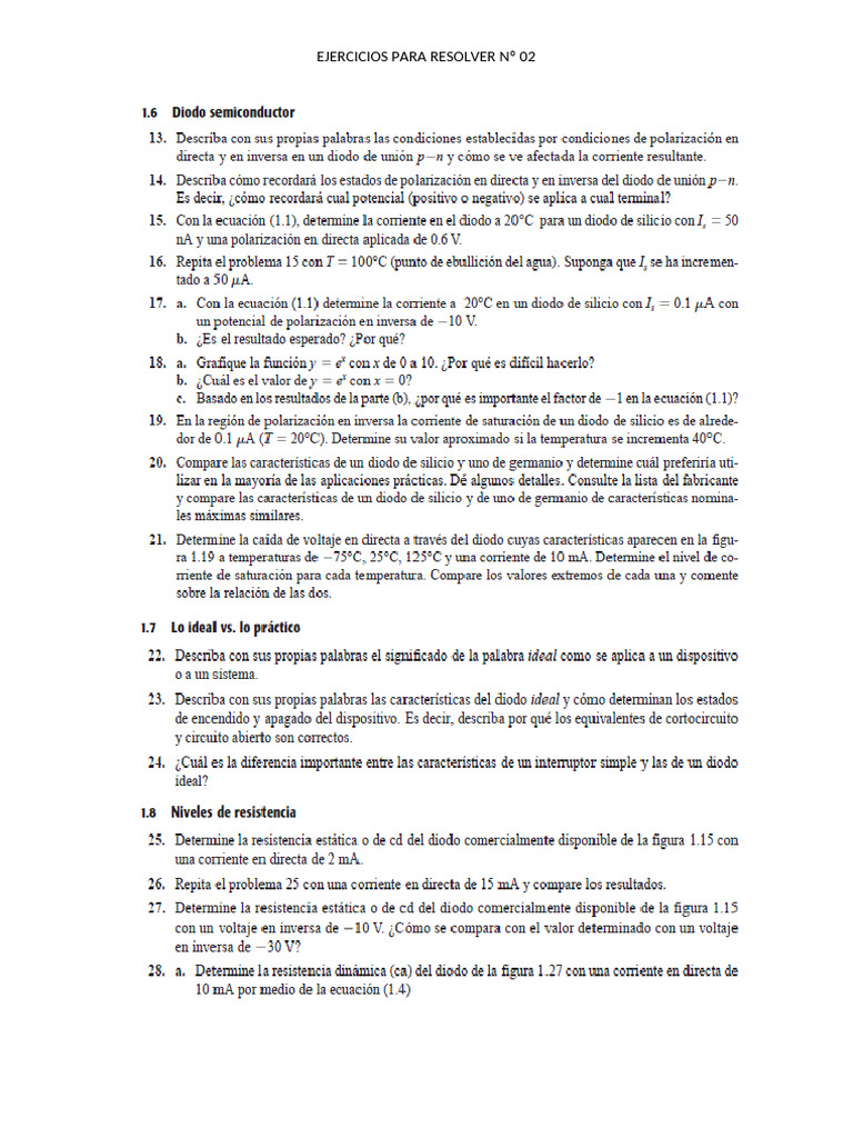 Ejercicios para Resolver | PDF