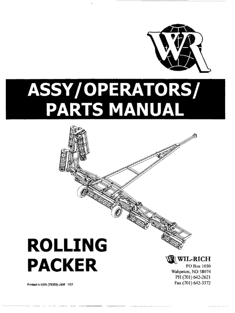 Rolling Packer Manual | PDF