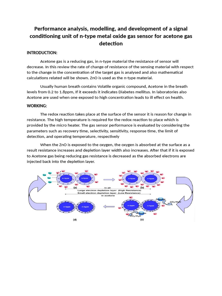 Acetone Detection with ZnO Gas Sensor | PDF | Liquids | Zinc Oxide