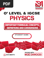 O Level Physics Notes by Talha | PDF