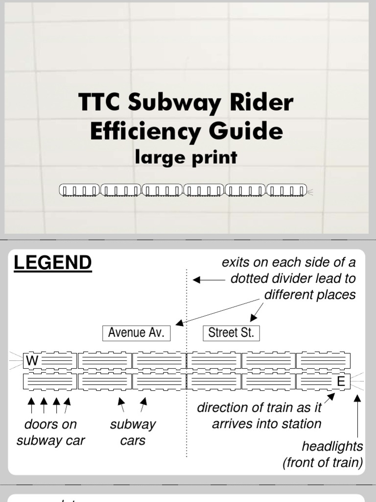 TTC Subway Rider Efficiency Guide | PDF | Toronto | Electric Rail Transport