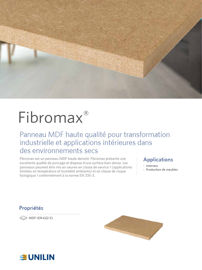 Panneau MDF Fibromax® pour Intérieur | PDF | Bois