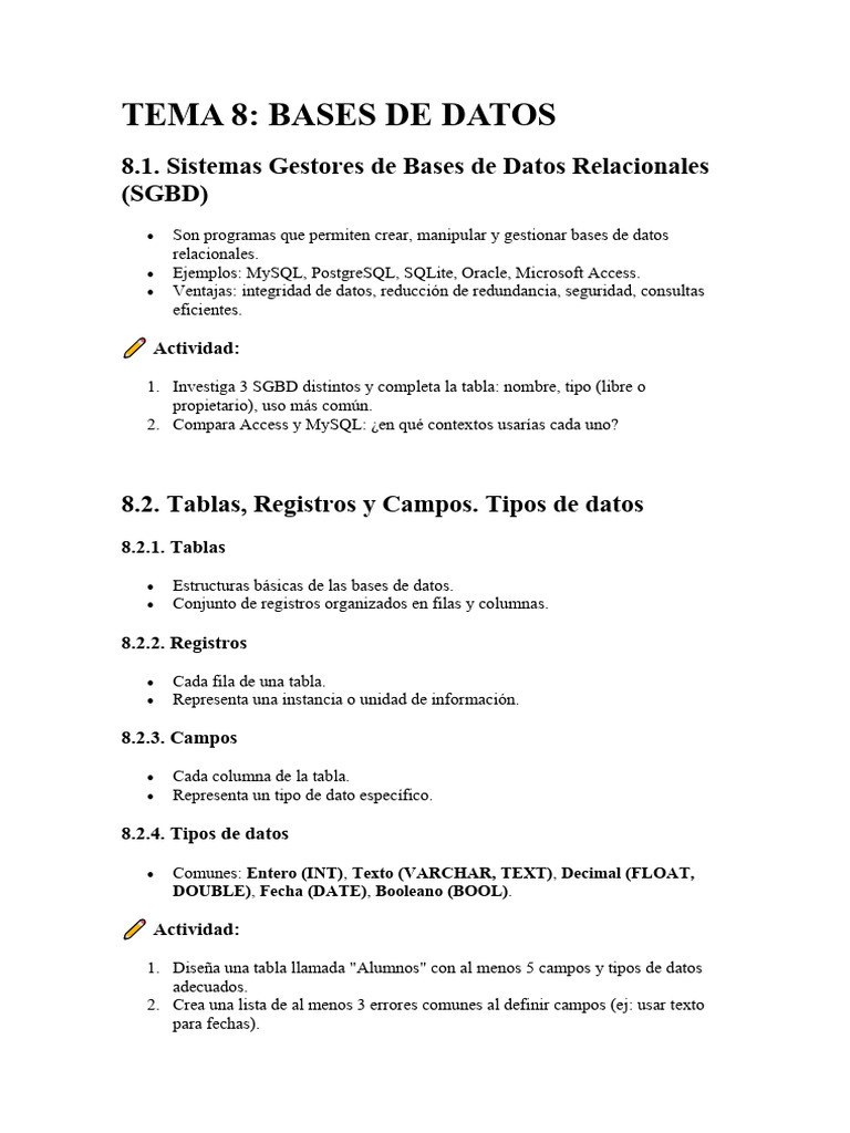 Introducción a Bases de Datos Relacionales | PDF | Bases de datos | SQL