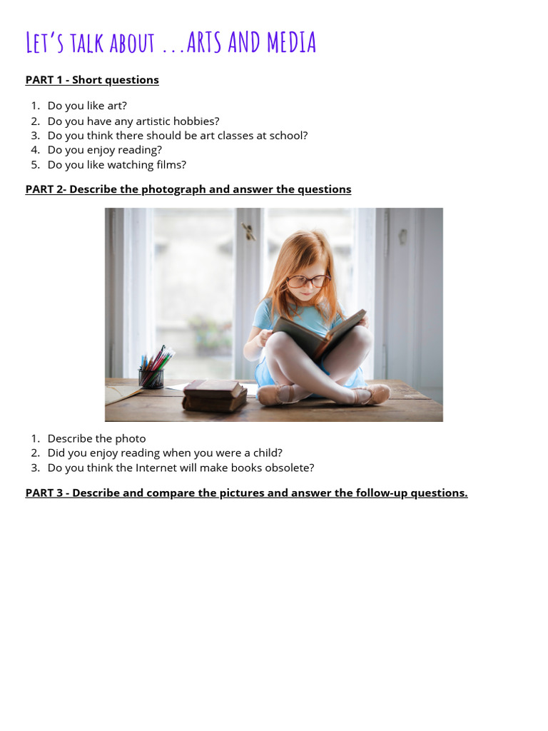 Let's Talk About ... ARTS AND MEDIA | PDF