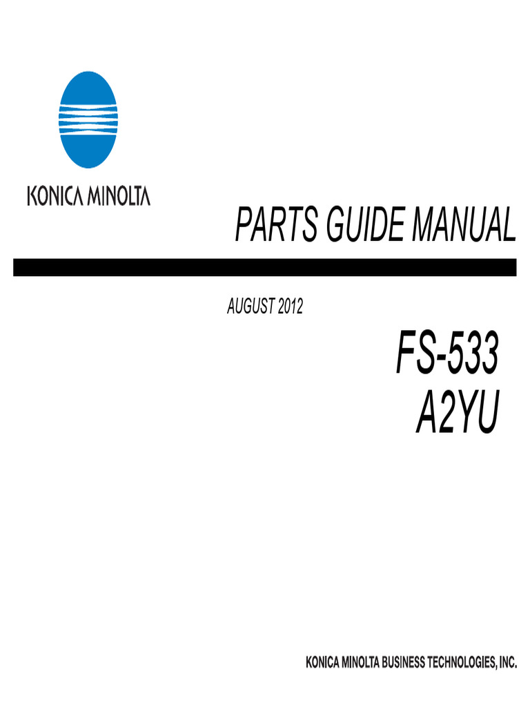 Konica Minolta FS-533 Parts Manual | PDF