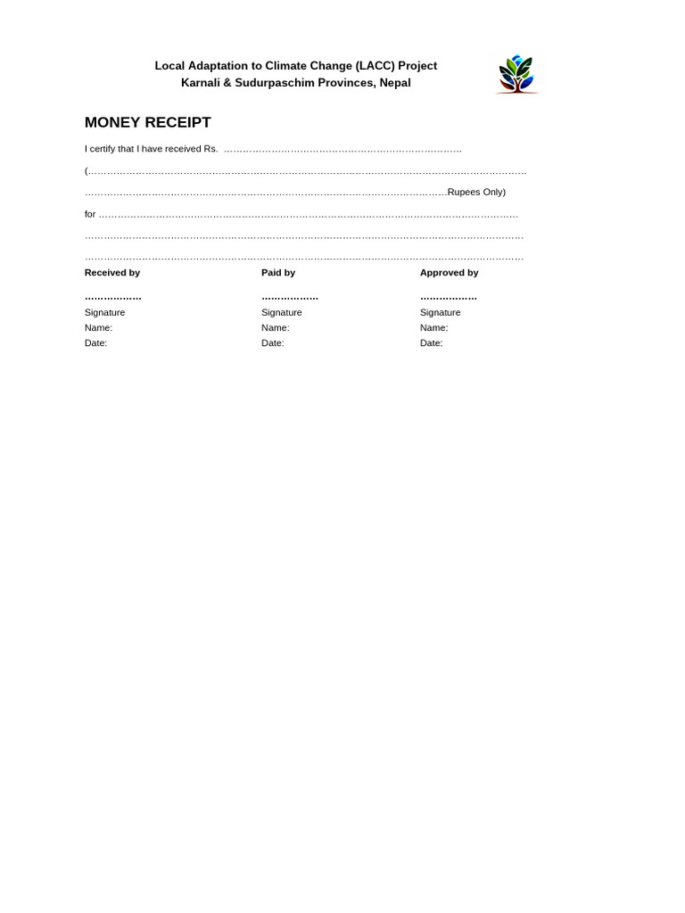 LACC Money Receipt | PDF