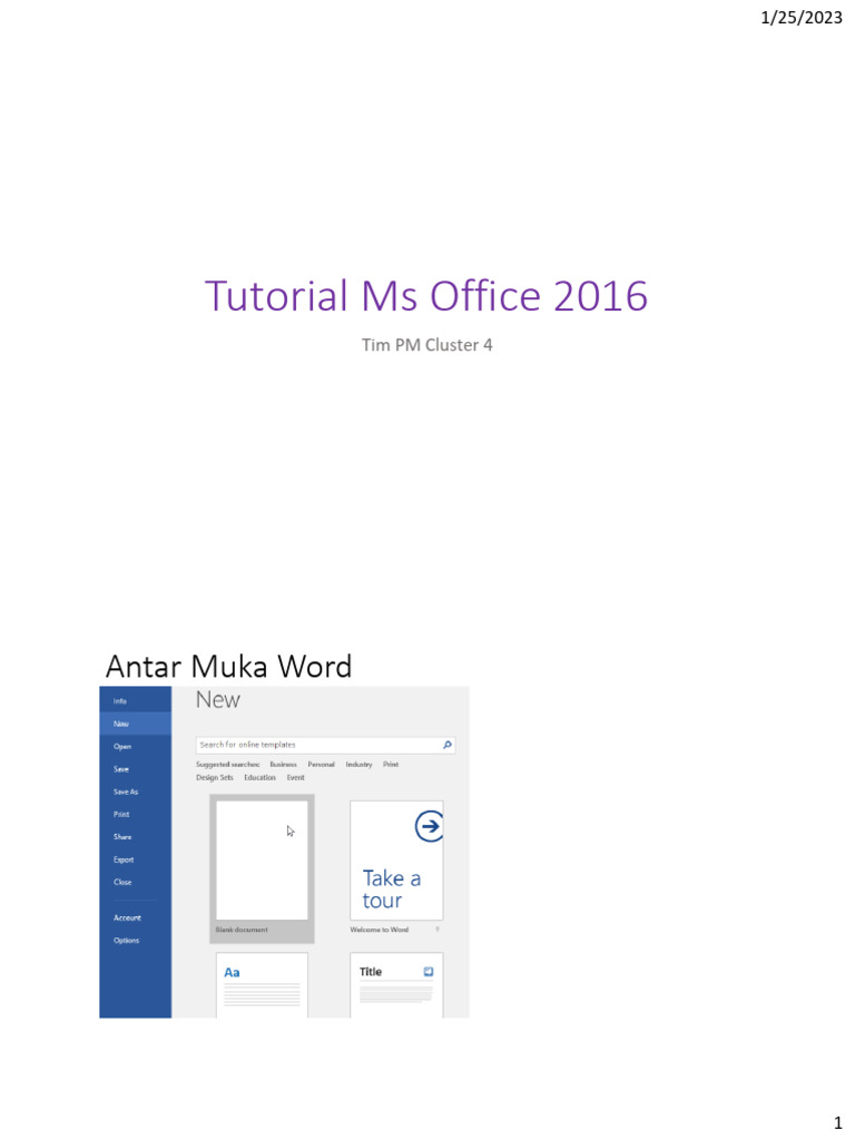 Panduan Lengkap Ms Word 2016 | PDF