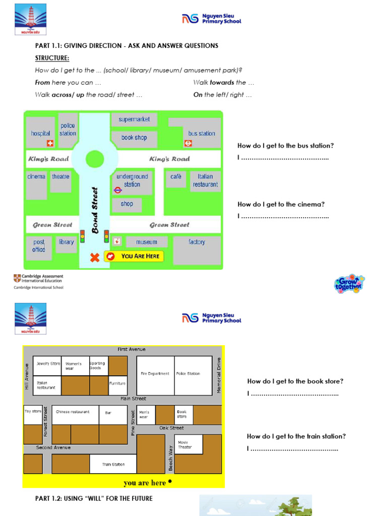 Part 1.1: Giving Direction - Ask and Answer Questions Structure | PDF