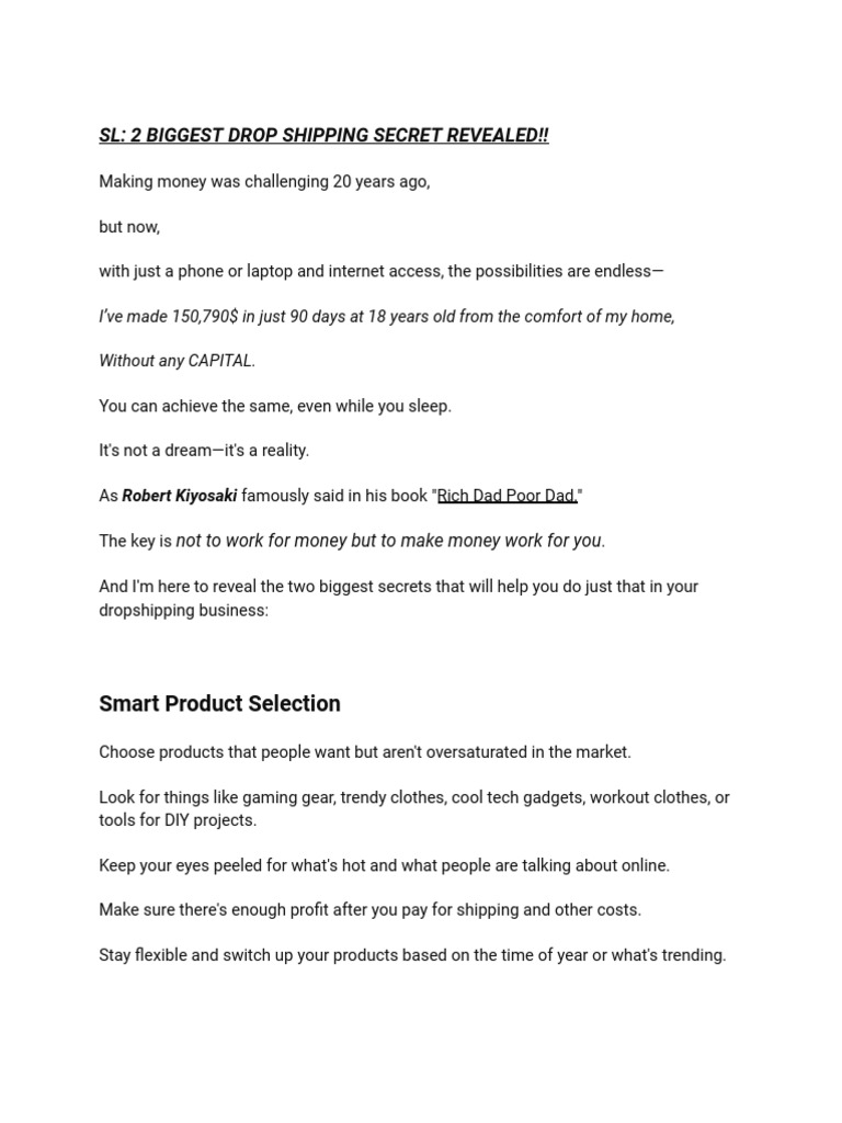 Drop Shipping | PDF