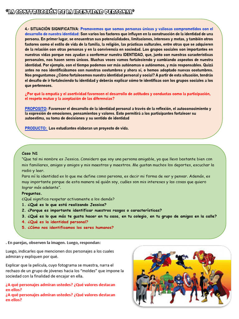 La Construcción de La Identidad Personal | PDF | Grupo social | Sicología